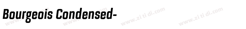 Bourgeois Condensed字体转换